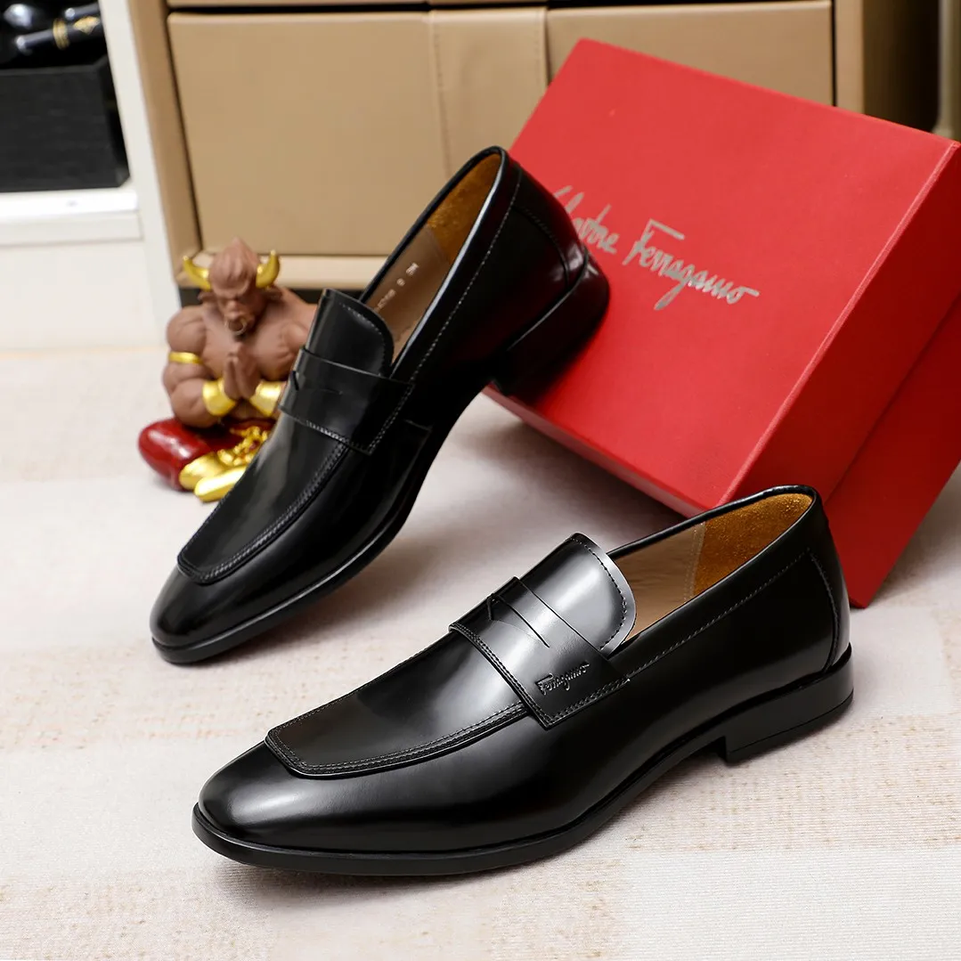 Men's shoes 💰600 🕷🕷🐂【Ferragamo】 Popular fashion casual shoes🇨🇳Official website counter 1:1 production, original mold opening💯Good quality can be seen, imported high-end first-layer pebbled calfskin, water-dyed🐂leather lining🌿very clear texture, high-quality waterproof, non-slip and wear-resistant outsole🎋high quality and low price, truly handmade🍓, 5 colors available! Code number 38-44 (45. To be customized)